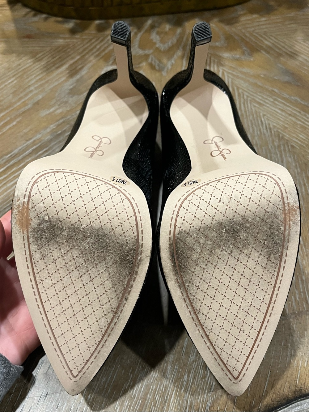 Jessica Simpson Black Snake-Embossed Platform Pump - Picture 10 of 15